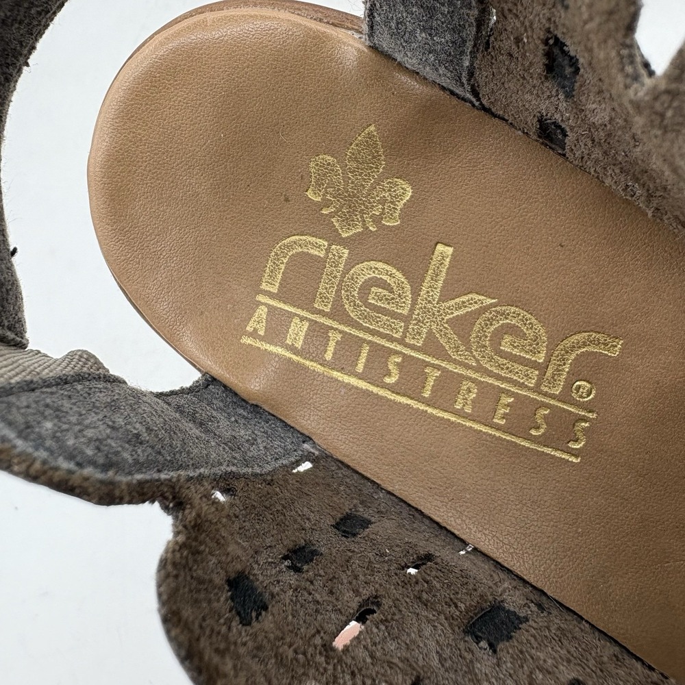 Rieker Shoes Womens Size 10 Antistress Sina 78 Leather Slingback Low Heels - Picture 2 of 9